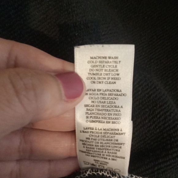 Rails Theo Dip Dye Sweatshirt Terry Cloth Charcoal Womens Xl - Picture 10 of 11